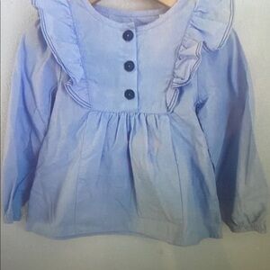 Blue Ruffled Kids Blouse